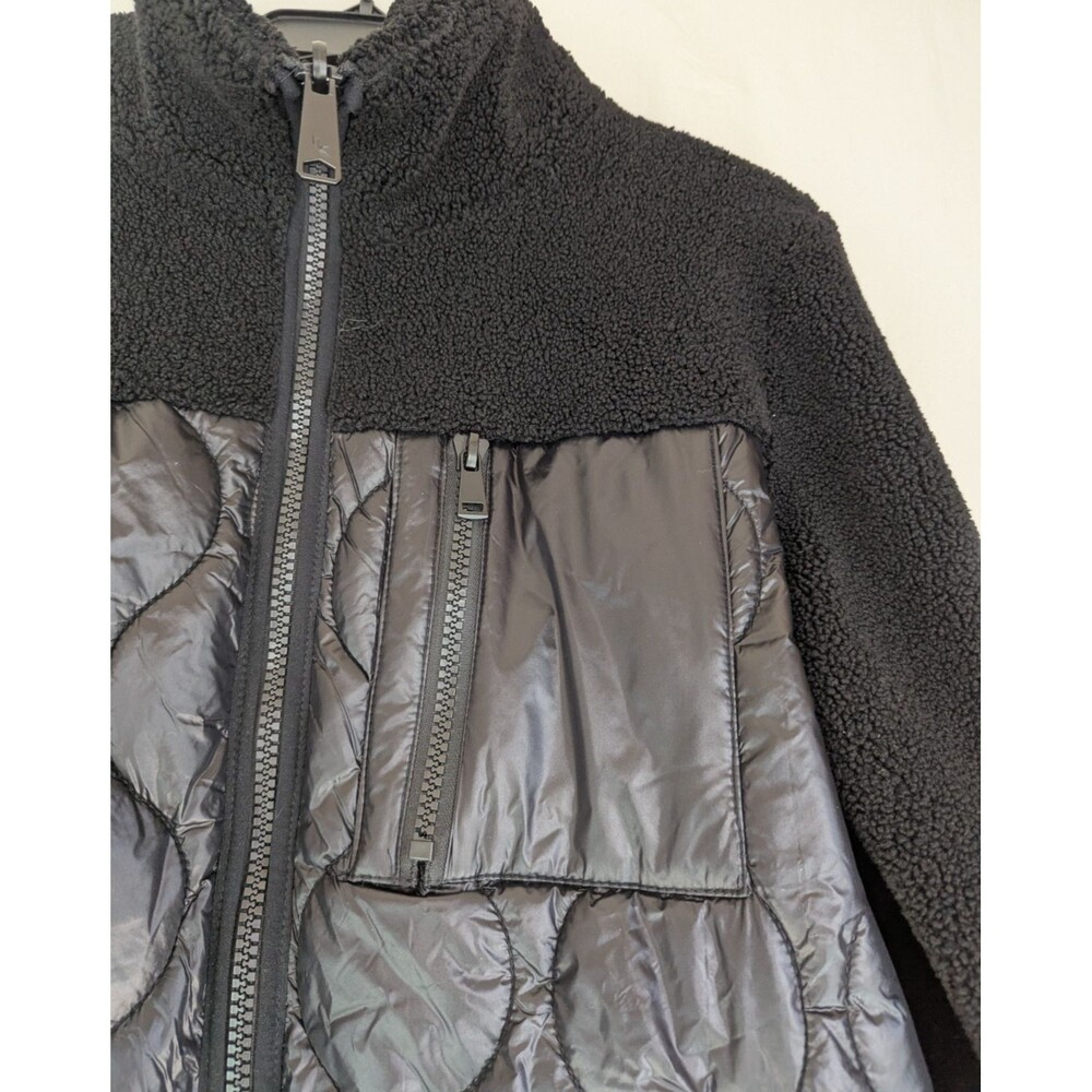 Koolaburra by UGG Jacket Women's M-L ? Reversible Sherpa Puffer Black - Picture 3 of 10